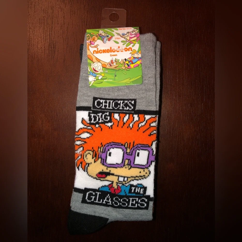 NICKELODEON NOVELTY CREW SOCKS NWT MEN’S SHOE SIZE 6.5-12